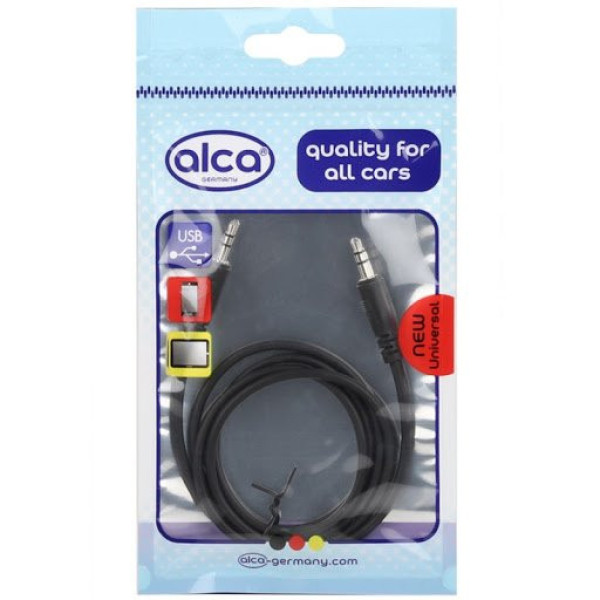 ALCA Audio cable AUX 3.5mm, 100 cm long, black ALCA Audio cable AUX 3.5mm, 100 cm long, black