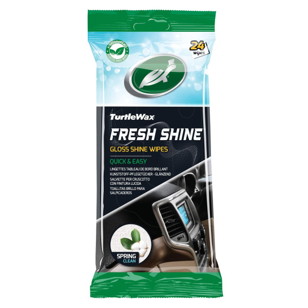 TURTLE WAX Fresh shine gloss wipes, glossy salon plastic wipes, 24 pcs TURTLE WAX Fresh shine gloss wipes, glossy salon plastic wipes, 24 pcs