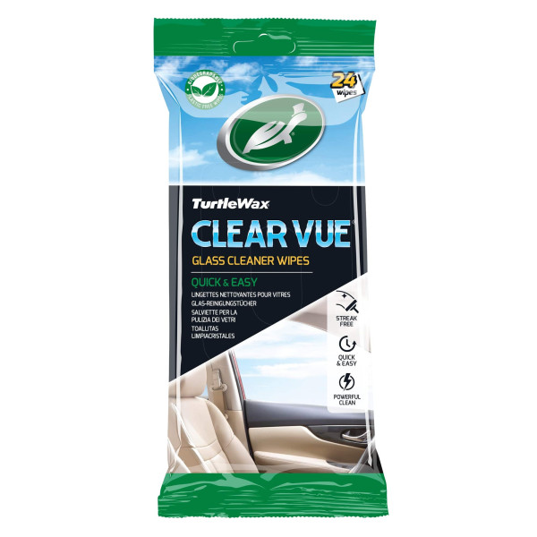 TURTLE WAX Clear vue glass wipes 24PK X6, 24 pcs