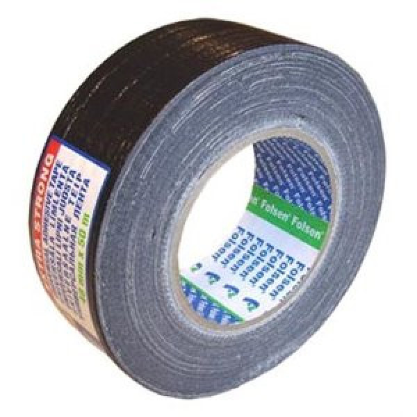 FOLSEN fabric tape, black, moisture-resistant, 48 mm x 50 m