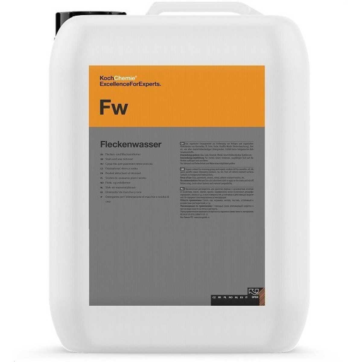 KOCH CHEMIE Stain and Wax Remover Fleckenwasser Fw, stain and wax remover, 10L