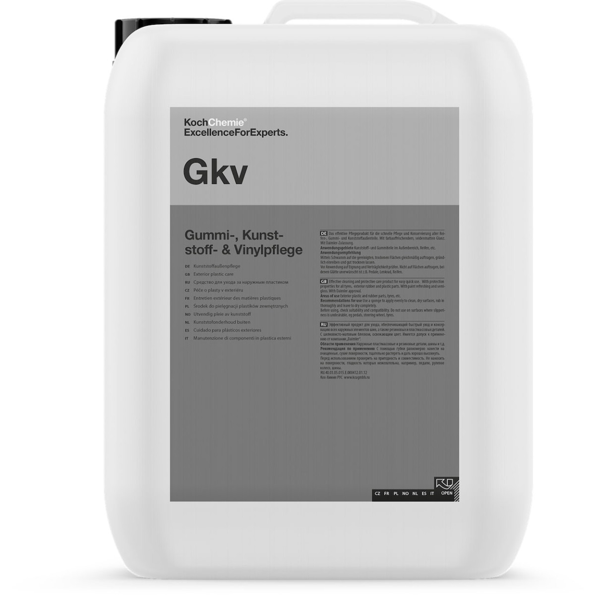 KOCH CHEMIE Exterior plastic and tire cleaner Gkv, exterior plastic and tire cleaner, 10L