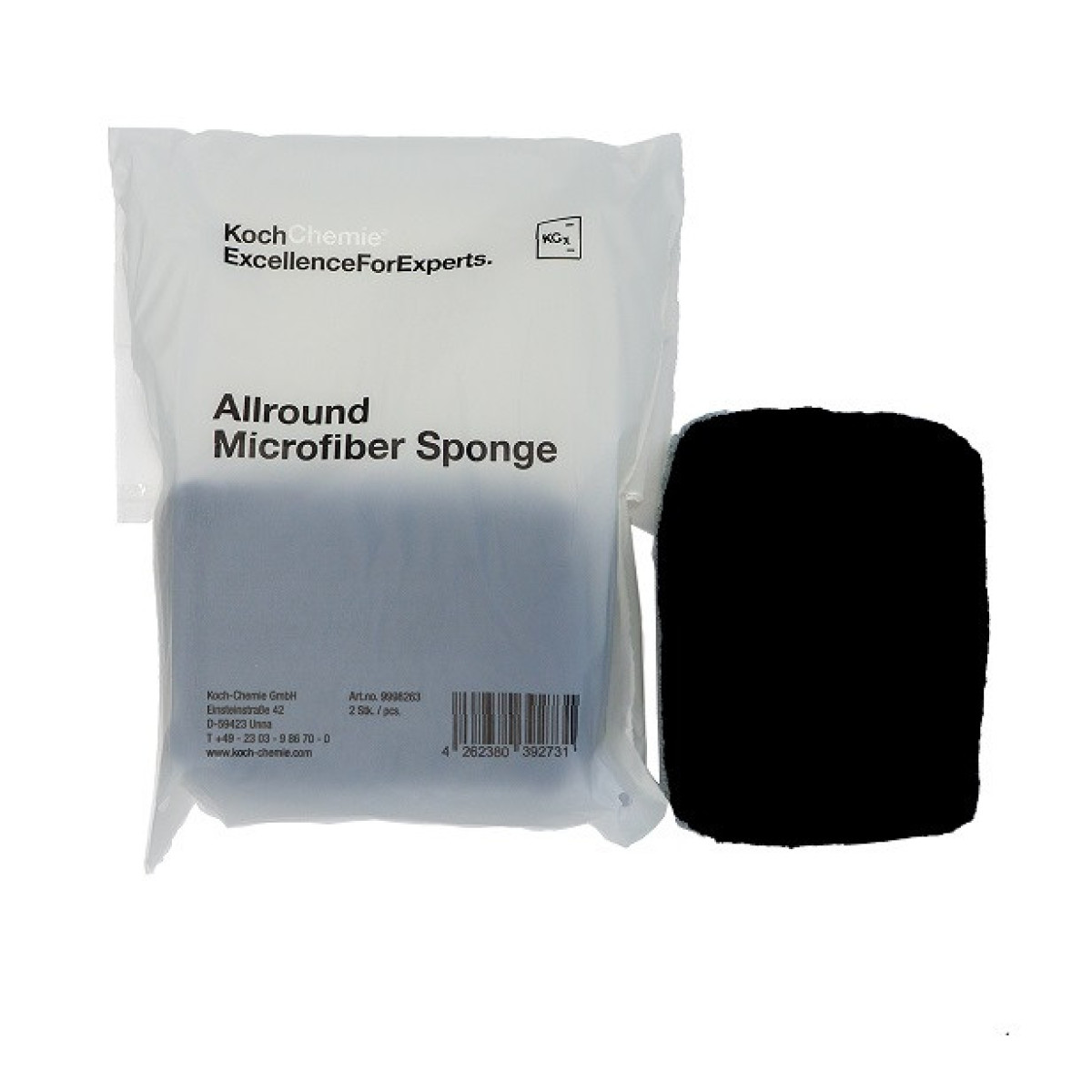 KOCH CHEMIE Microfiber sponges, Microfiber sponge, 12x9x4cm, 2 pcs.