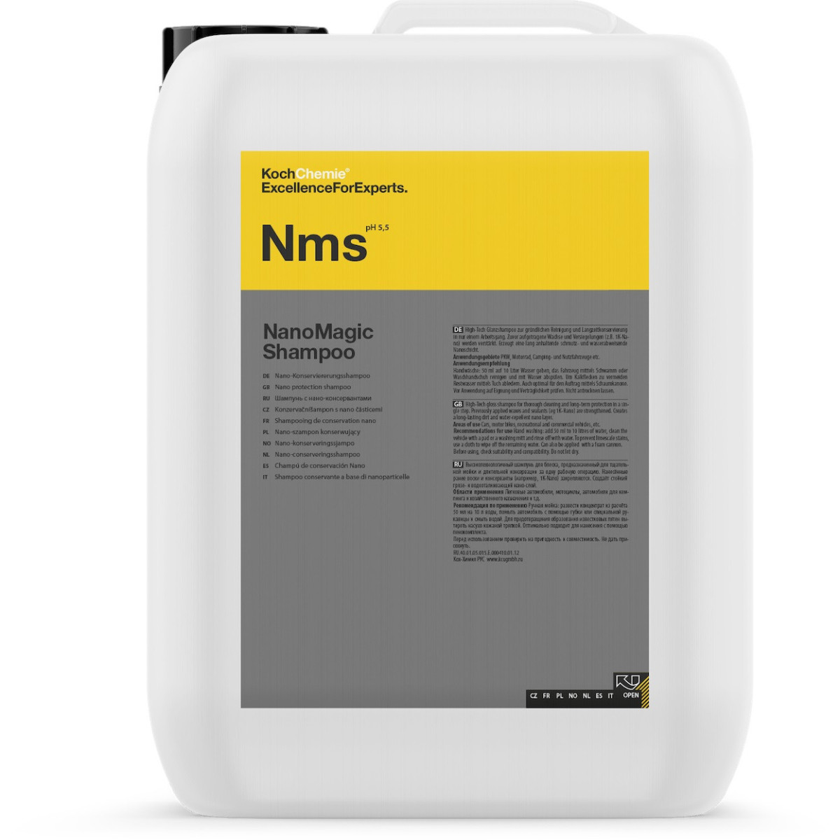 KOCH CHEMIE Nano Magic Shampoo Nms, shampoo with Nano, 10L