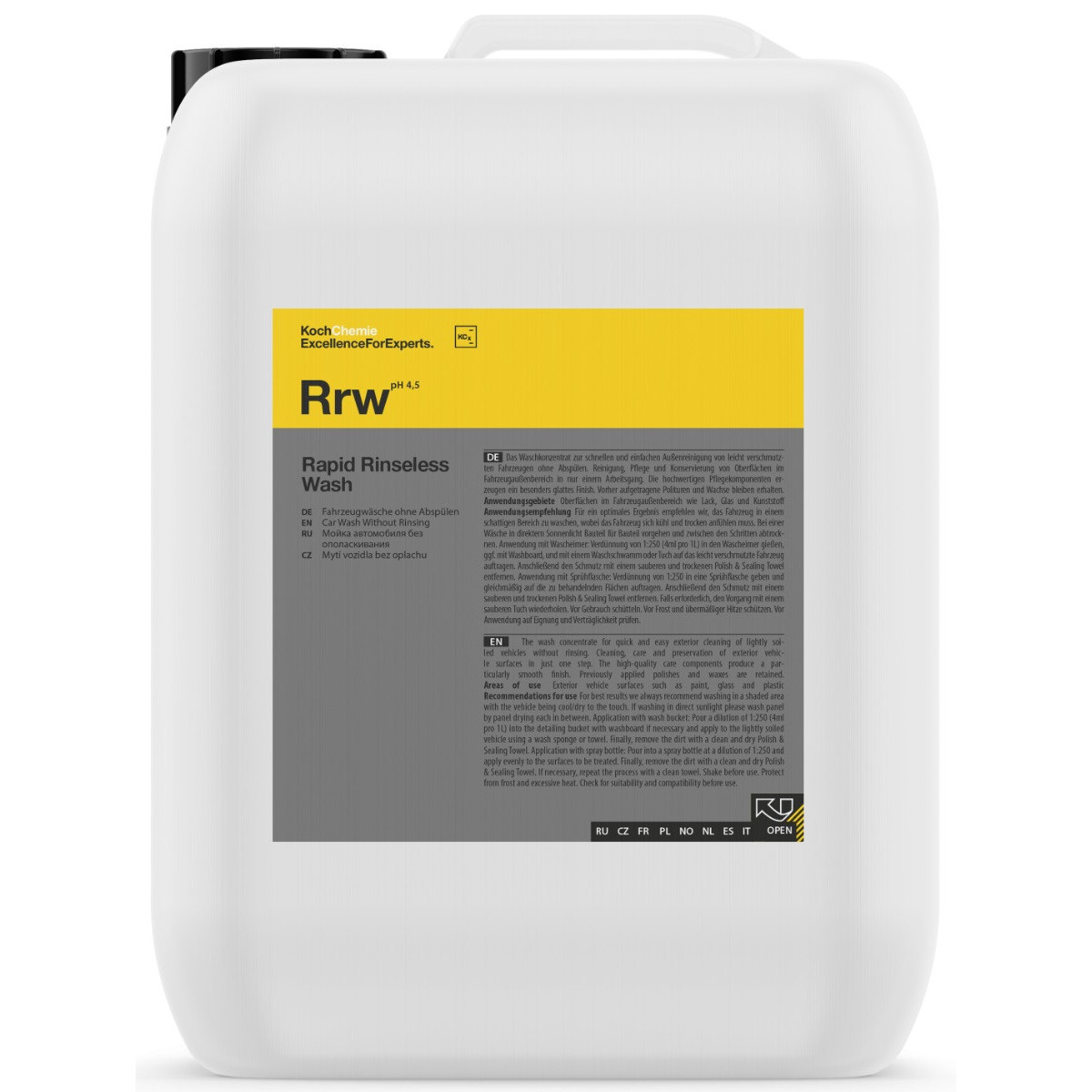 KOCH CHEMIE Rapid Rinseless Wash, Shampoo concentrate, 5L