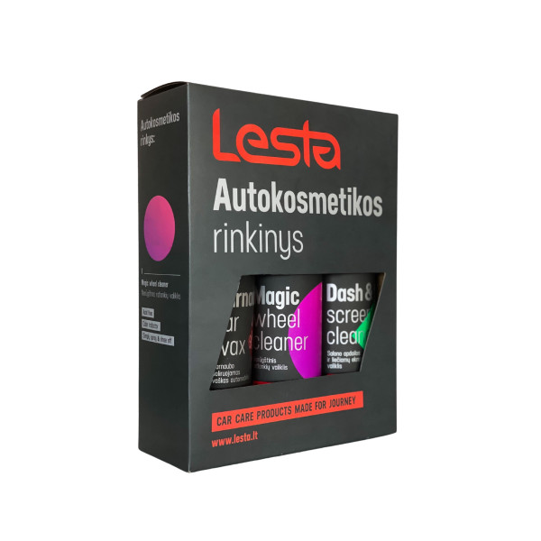 LESTA Kit: Wheel Cleaner + Dash&Tech Cleaner + Carnauba Wax