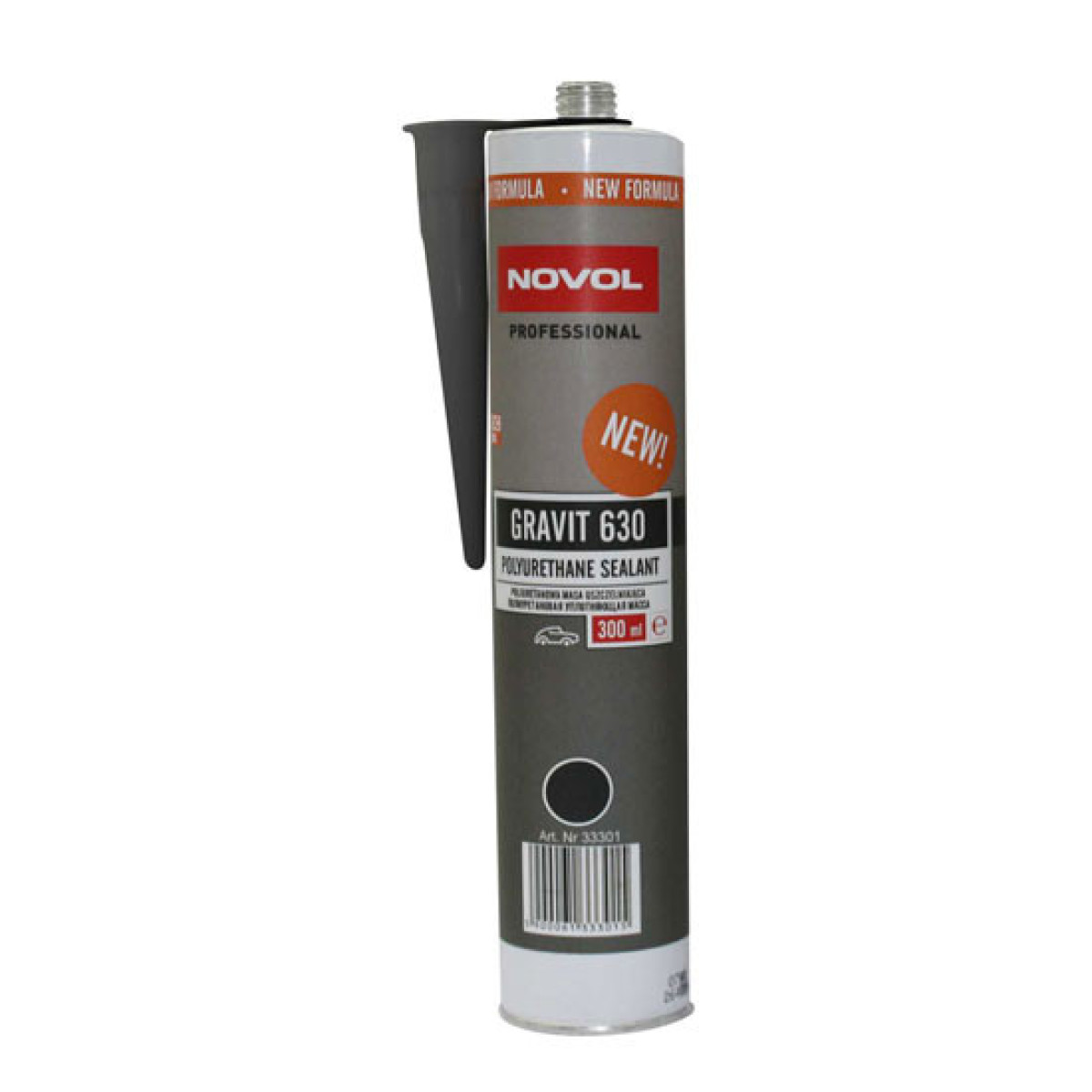 NOVOL Gravit 630 Elastic Polyurethane Sealant - Black, 300ml