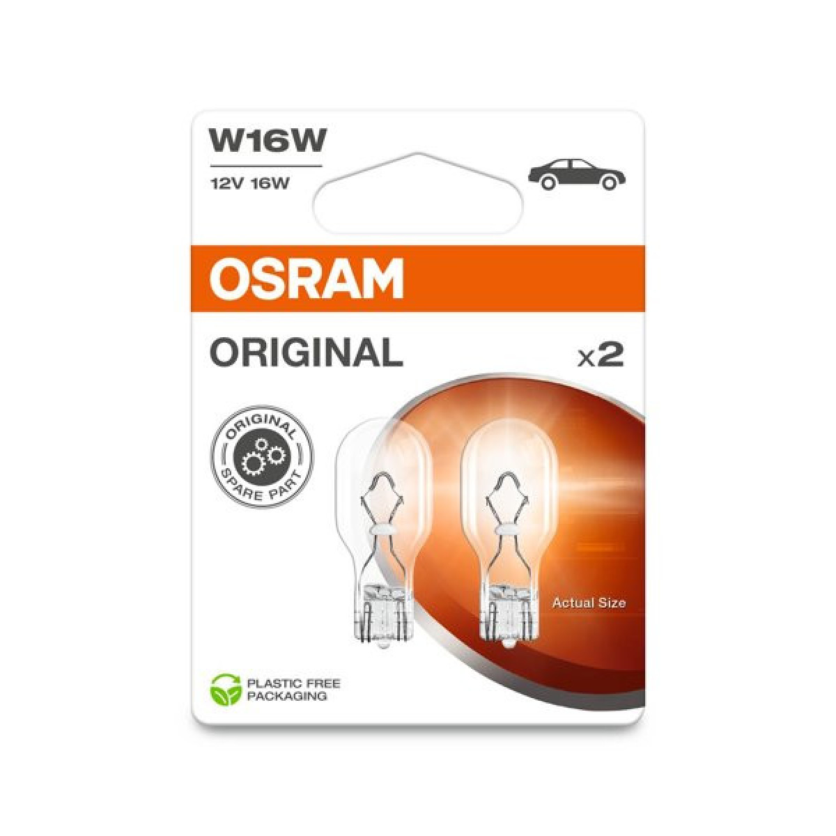 OSRAM Car bulb, 16W 12V W2.1X9.5, 2pcs