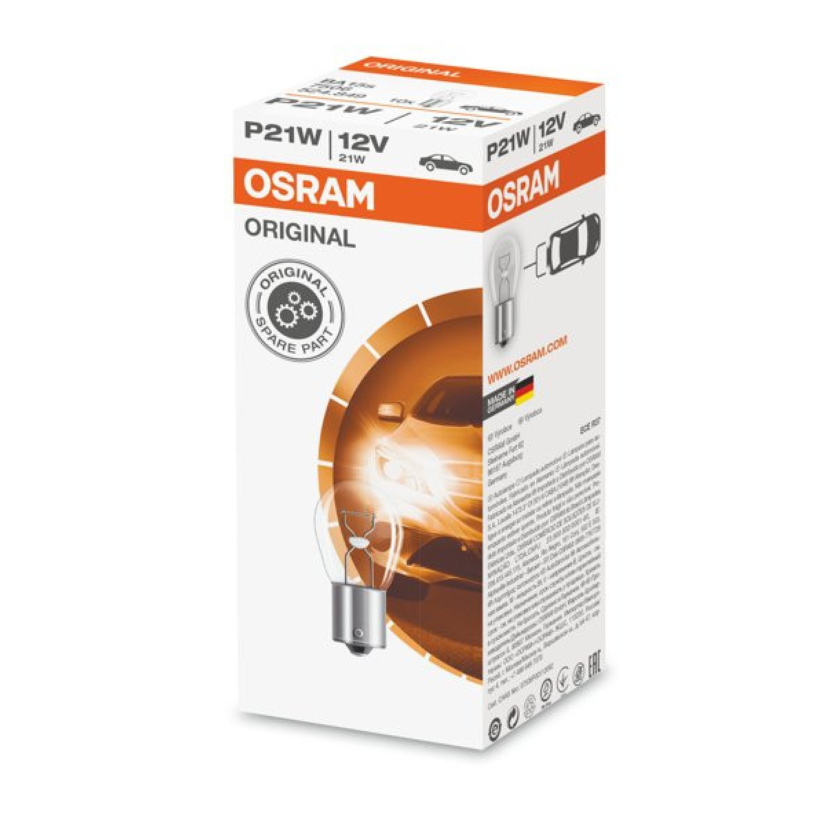 OSRAM Car bulb 21W 12V BA15S, 1pc