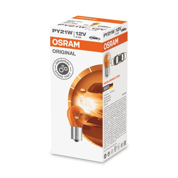 OSRAM Car bulb 21W 12V BAU15S (yellow), 1 pc.