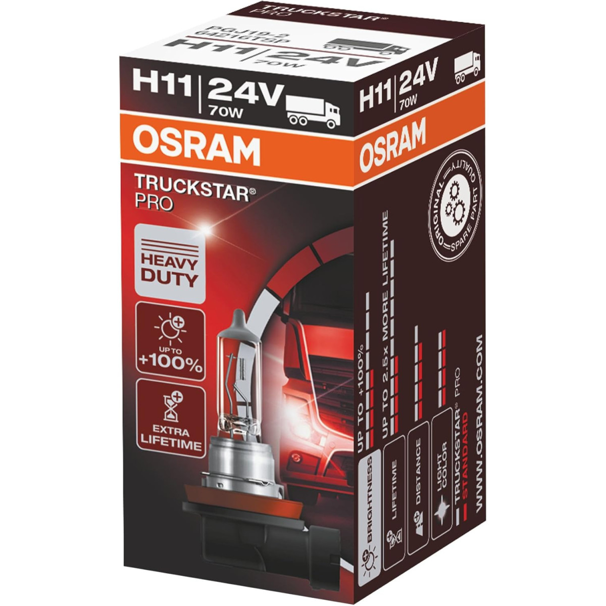 OSRAM Car bulb, 70W 24V H11 PGJ19-2