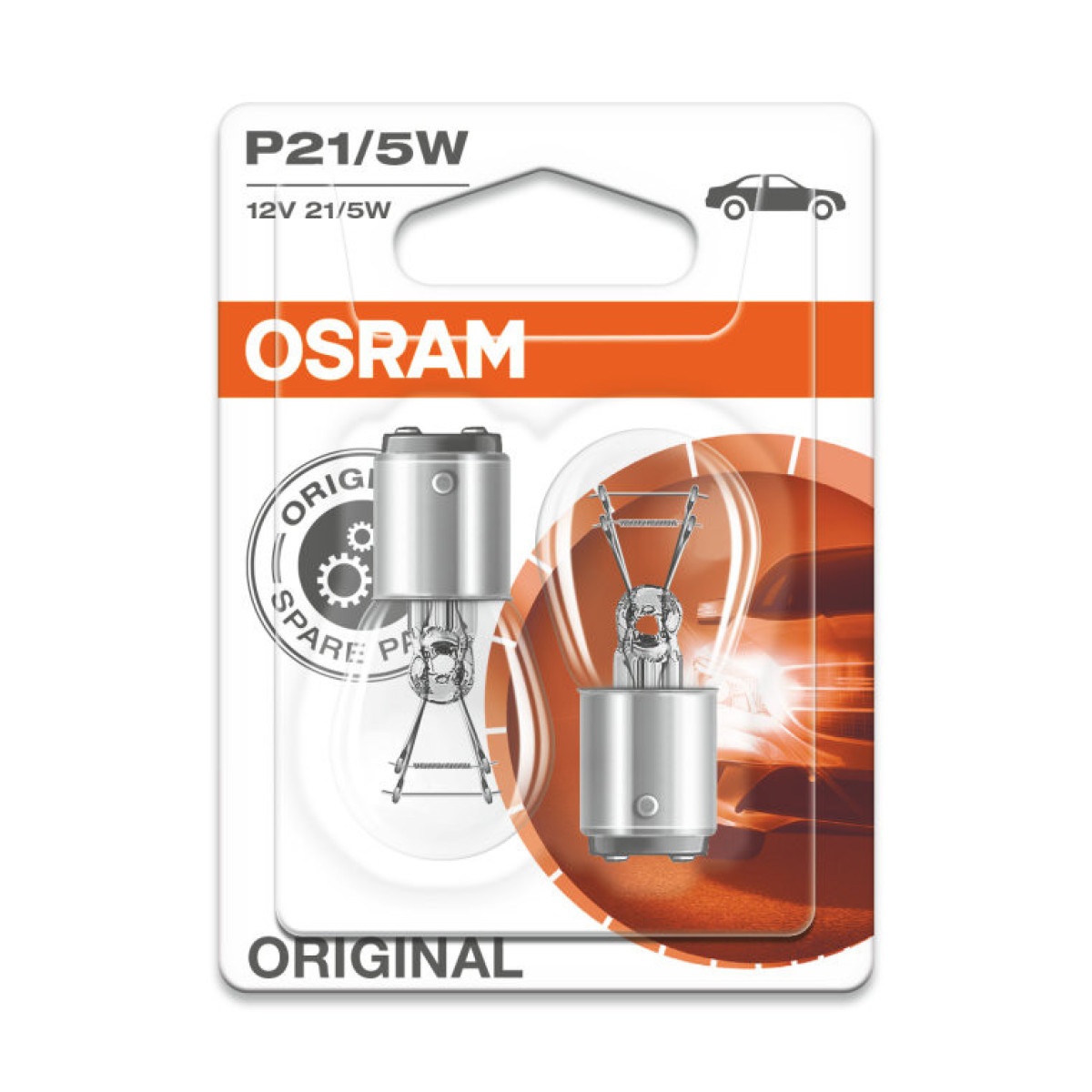 OSRAM Car bulbs 21/5W 12V BAY15D, 2pcs