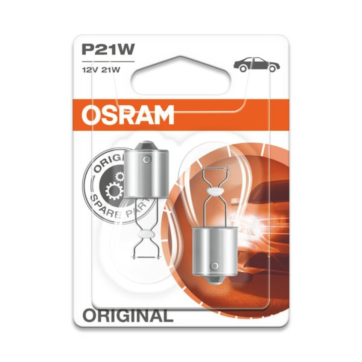 OSRAM Car bulbs 21W 12V BA15S, 2pcs