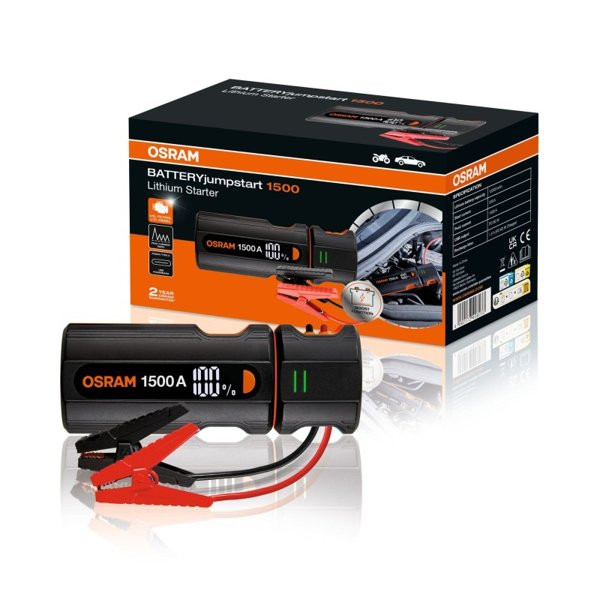 OSRAM Battery jumpstart 1500 (OJS030), Car Jump Starter, 1500 A 12000 mAh