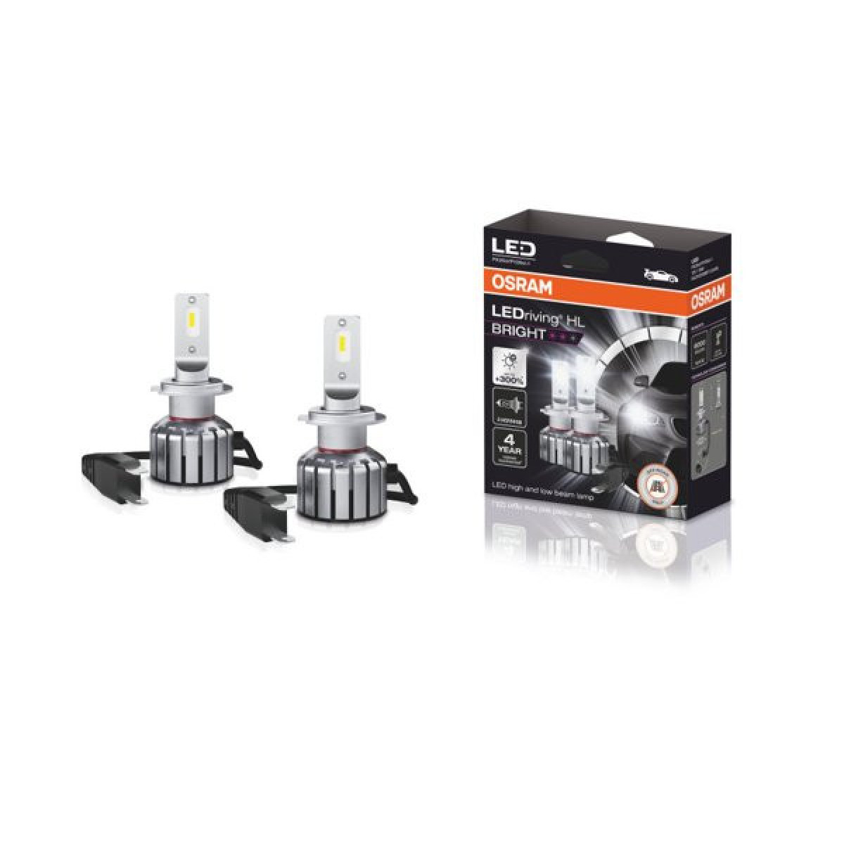 OSRAM LED Car Bulbs H7 9W 12V PX26D 4X23, 2pcs