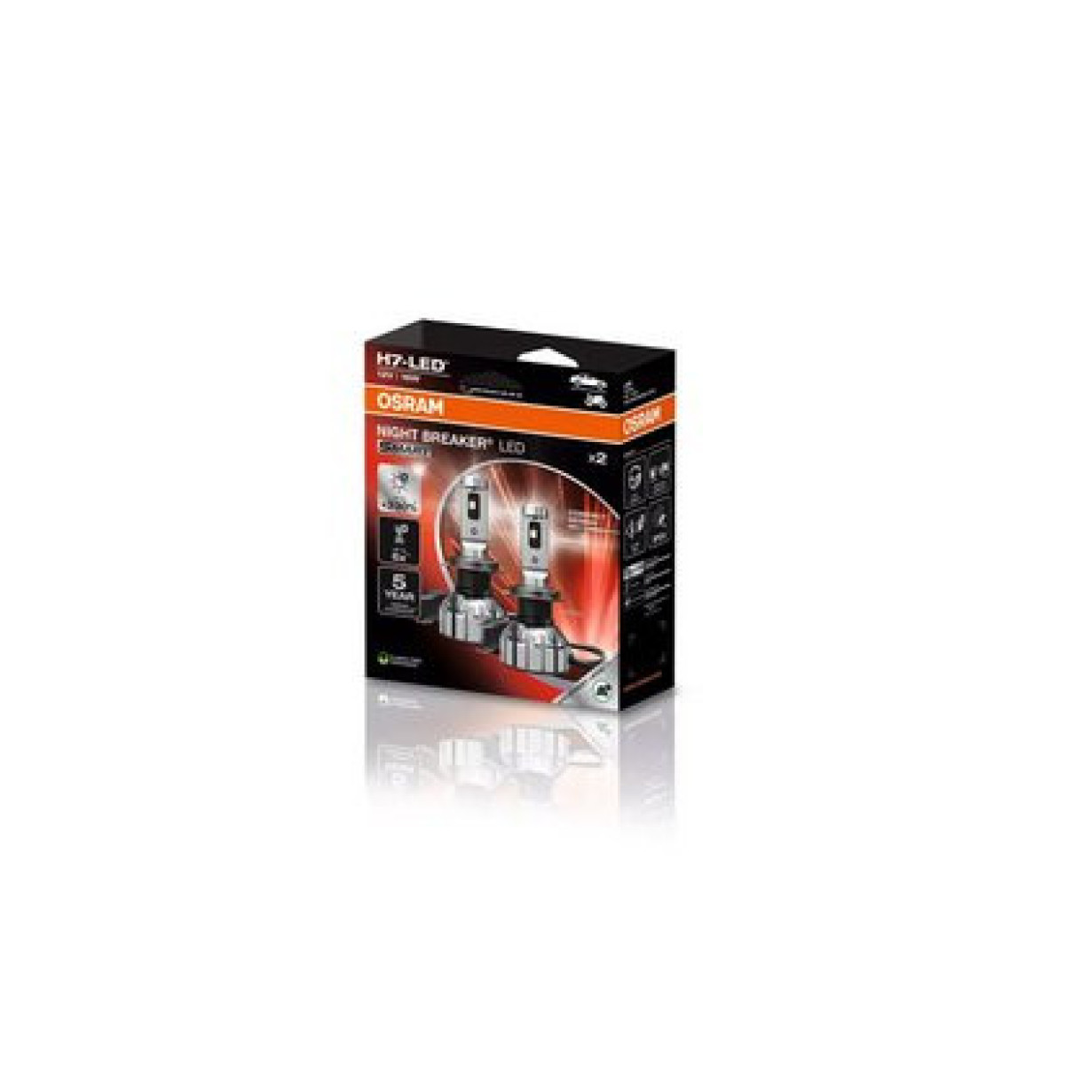 OSRAM car bulb NIGHT BREAKER LED H7 Street Legal Smart 16W 6000K, 2pcs