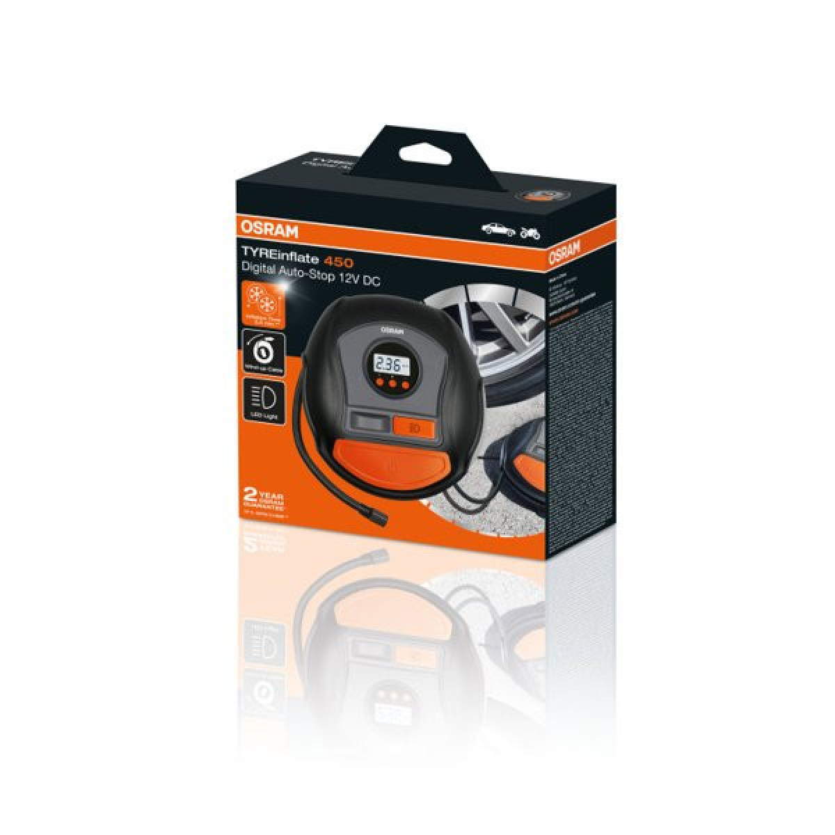 OSRAM Air compressor, digital, 5.5BAR 12V