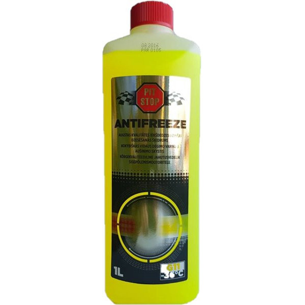 PIT STOP Premium, coolant, yellow, -36 °C (G11), 1 l
