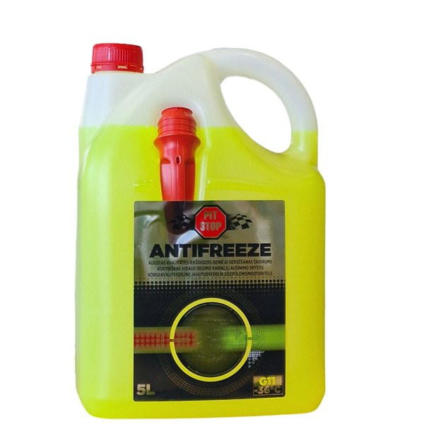 PIT STOP Premium, coolant, yellow, -36 °C (G11), 5 l