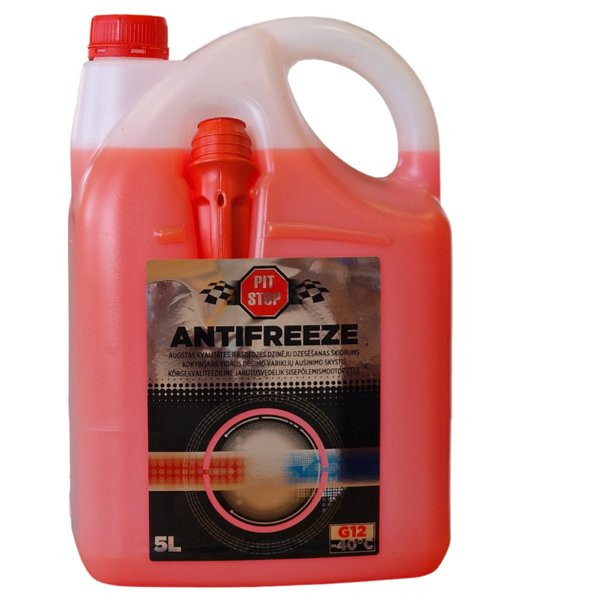 PIT STOP Premium, Coolant, red, -40°C (G12), 5 l