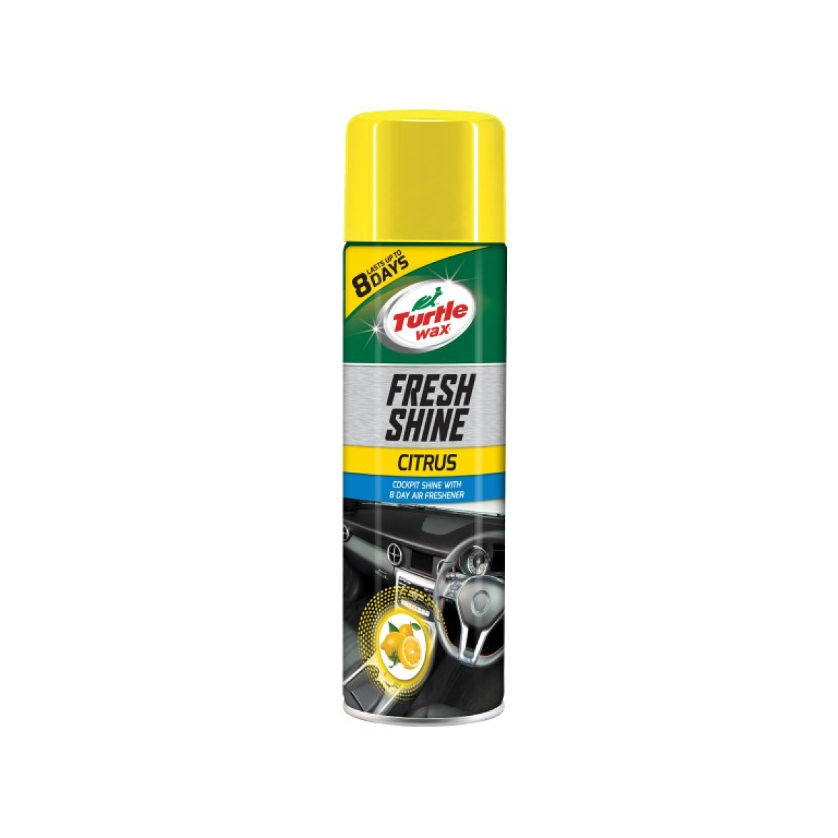 Turtle Wax® Dashboard Polish with Air Freshener, LEMON Scent, 500 ml Turtle Wax® Dashboard Polish with Air Freshener, LEMON Scent, 500 ml