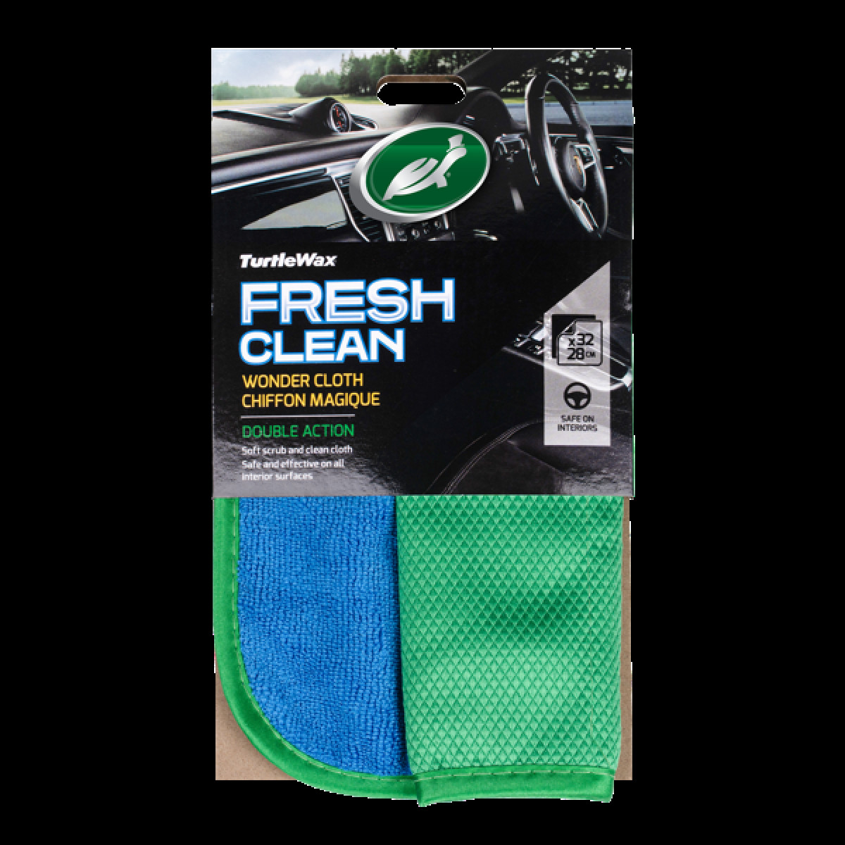 TURTLE WAX Fresh clean, Double-sided cleaning cloth 32 x 28 cm