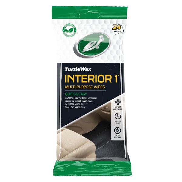 TURTLE WAX Interior1 wipes, universal interior plastic wipes, 24 pcs