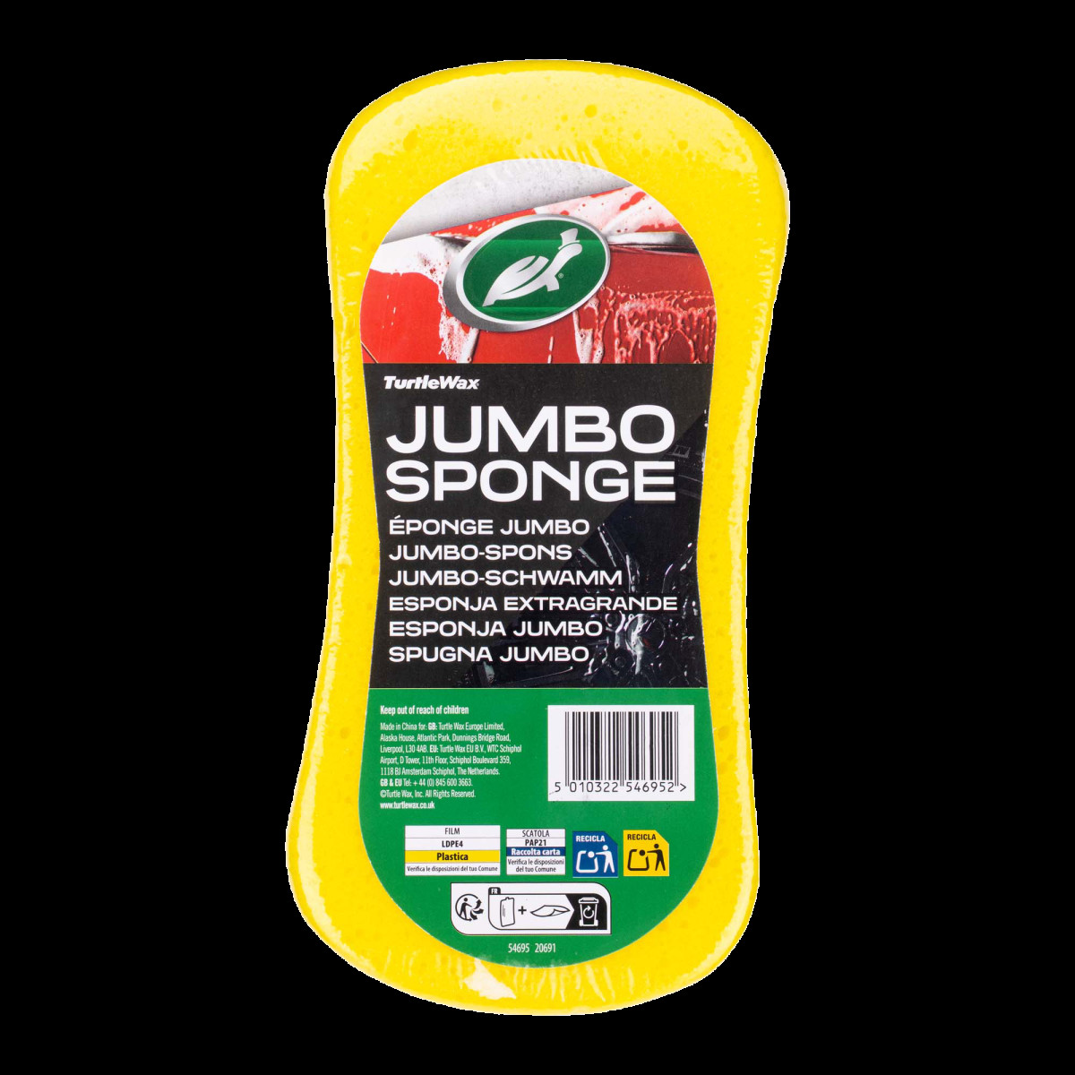 TURTLE WAX Jumbo, Washing sponge 11 x 22 x 7 cm