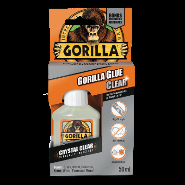 GORILLA Gorilla Crystal Clear Glue, universal transparent glue, 50 ml