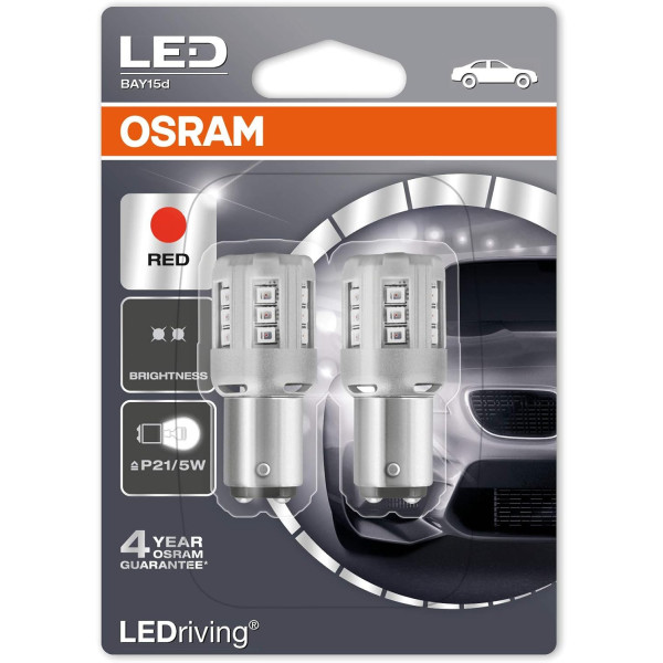 OSRAM Car bulbs LED 12V P21/5W Red, 2pcs