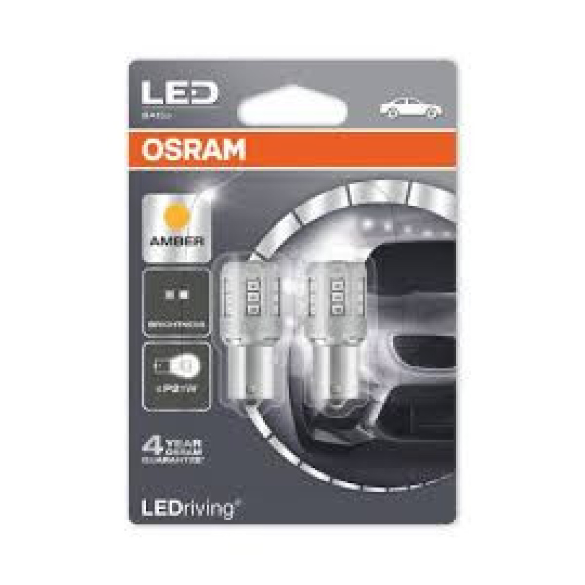 OSRAM Car bulbs LED 12V P21W Amber, 2pcs