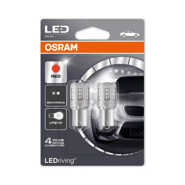 OSRAM Car bulbs LED 12V P21W Red, 2pcs
