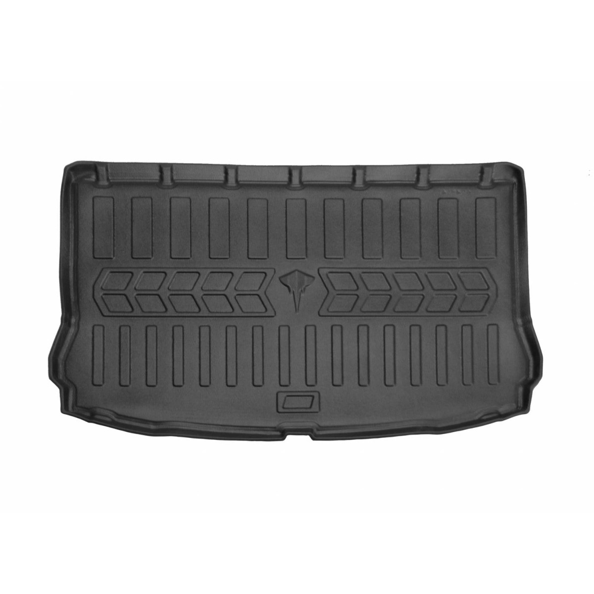 Rubber trunk mat SEAT Leon III 5F 2012-2020 (hatchback / upper part / adjustable grindys) Rubber trunk mat SEAT Leon III 5F 2012-2020 (hatchback / upper part / adjustable grindys)