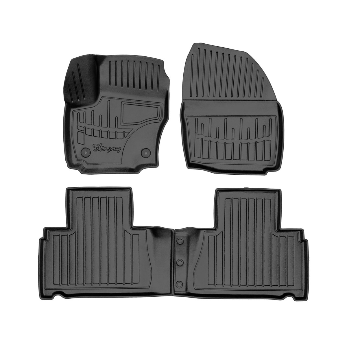 Rubber mats Ford S-Max 2011-2014 (round clips)