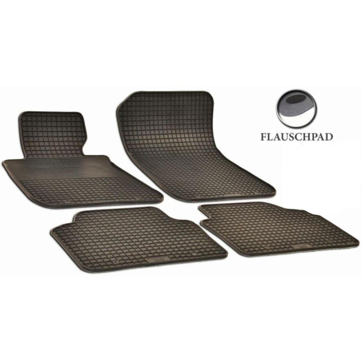 Rubber mats BMW 3 (E90, FL clips) 2004-2013,