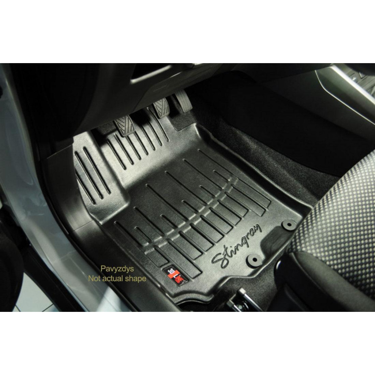 Rubber 3D mats NISSAN Juke II F16 from 2019 5 pcs / black / 5014075 /  higher edges