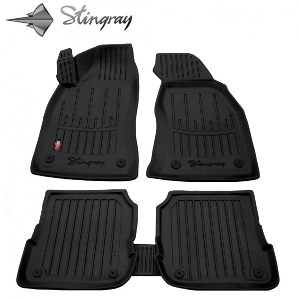 Rubber 3D mats AUDI A6 C5 1997-2004, 5 pcs / black / 5030025 / higher edges