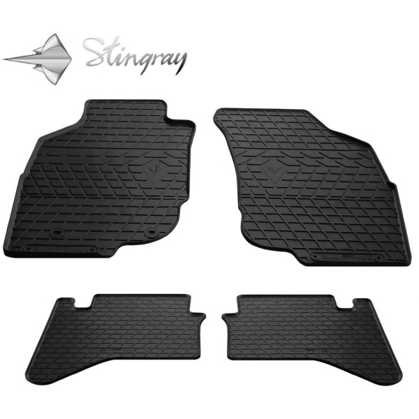 Rubber mats TOYOTA Hilux VII Crew Cab 2004–2015, 4 pcs / 1022184