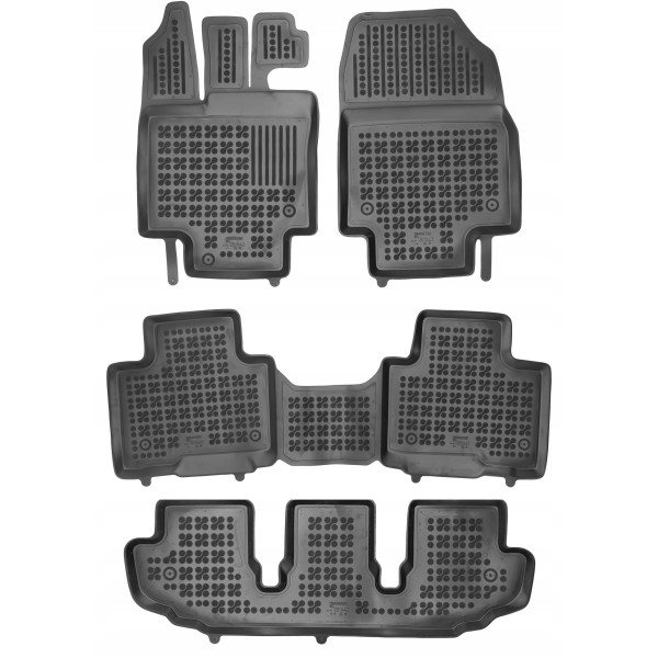 Rubber mats Toyota Highlander (XU70) from 2019 (7 places)