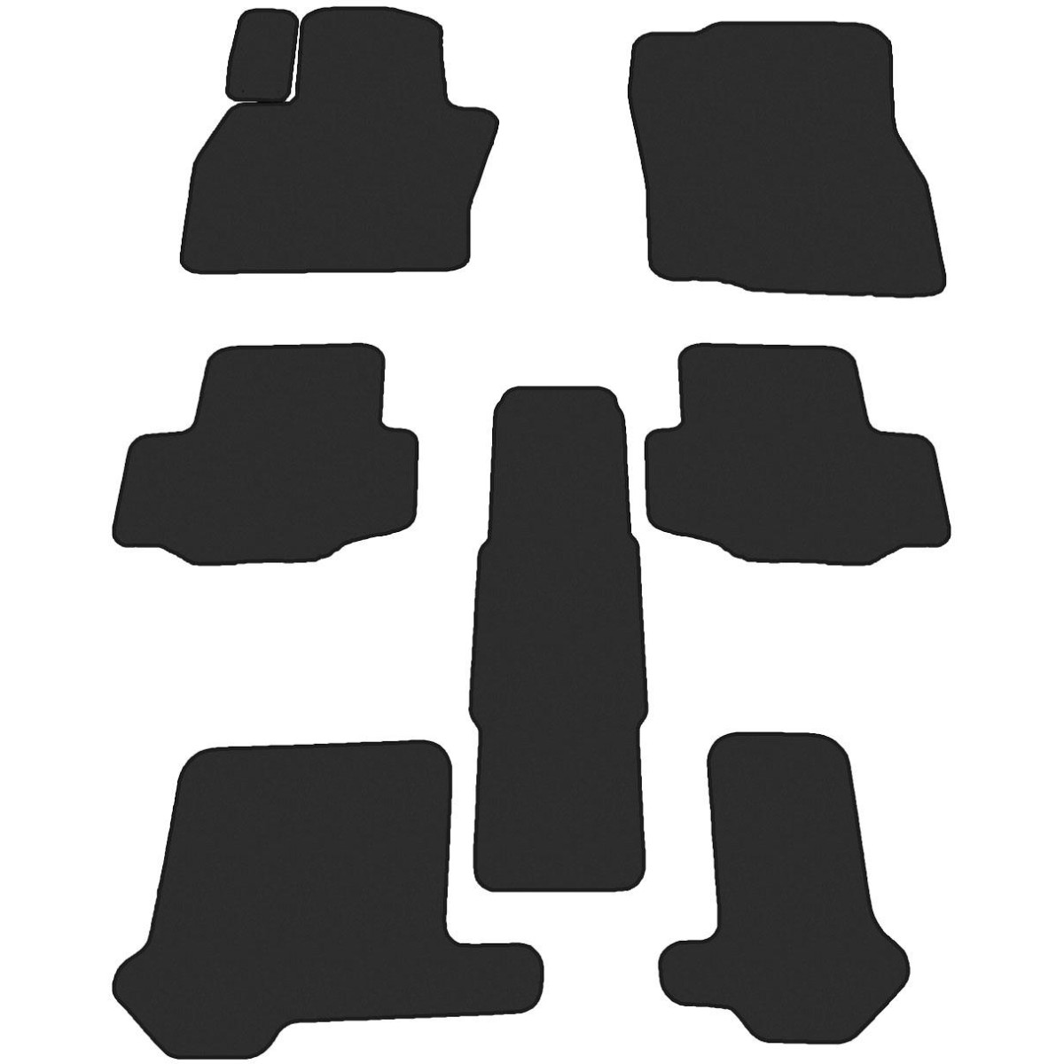 Fabric mats for Mazda CX-80, 7 seats from 2024.