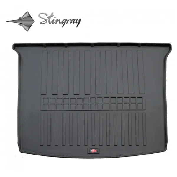 Rubber trunk mat VOLKSWAGEN Caddy III 2K 2003-2020 (short base, pass.vers., r. sliding door)