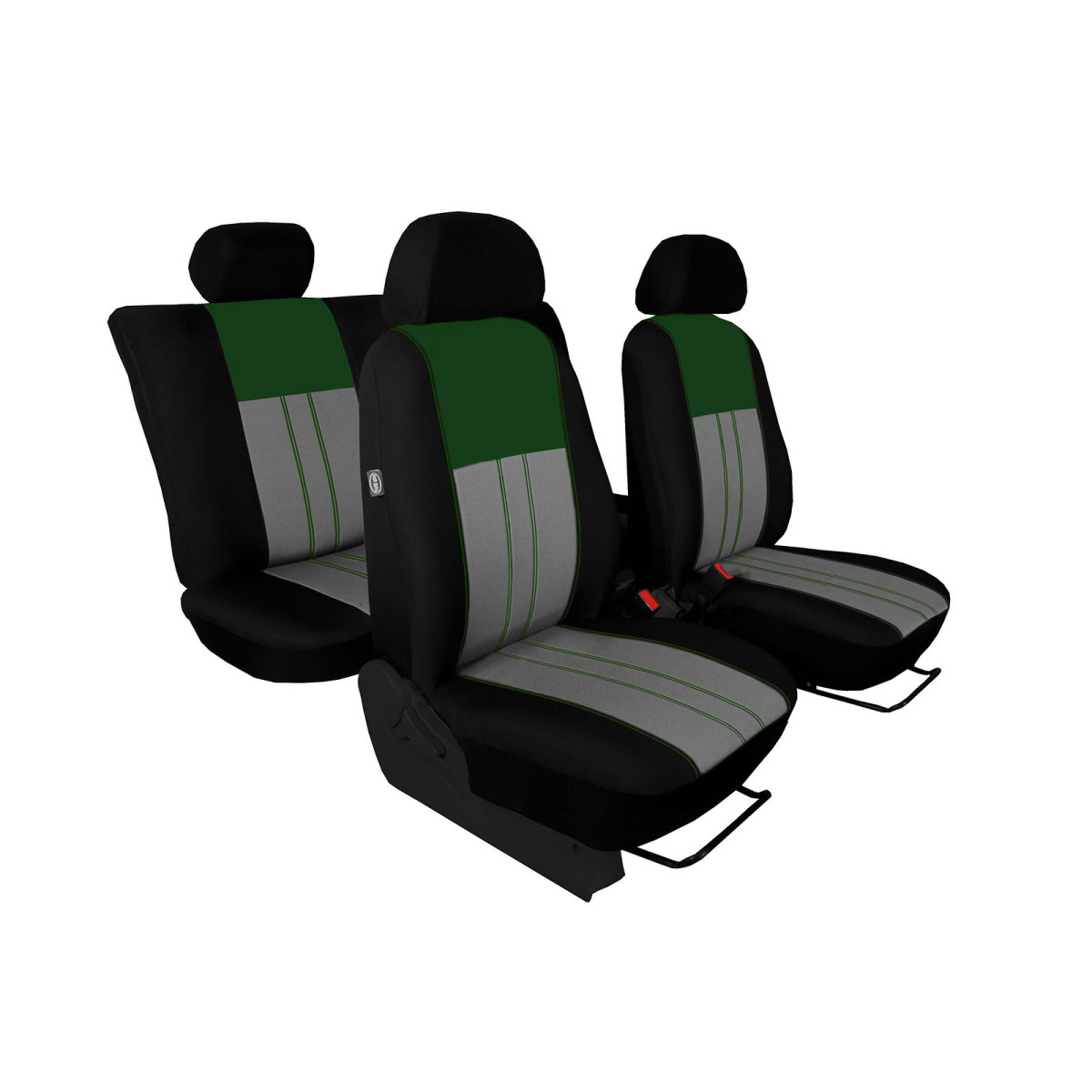 OliMoto Black Tailored Seat Covers Full Set – For Citroen C4 Cactus, Side Airbag Compatible