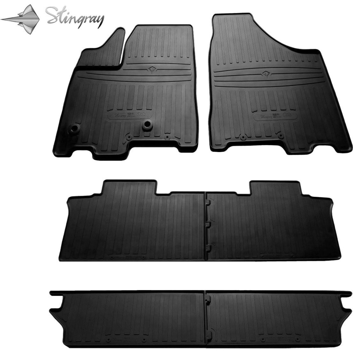 Rubber mats TOYOTA Sienna III (7 places) from 2010 6 pcs (3 eilės) / 1022526 Rubber mats TOYOTA Sienna III (7 places) from 2010 6 pcs (3 eilės) / 1022526