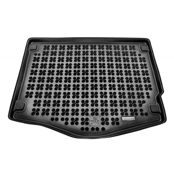 Rubber trunk mat Ford Focus Hatchback 2011-2018 (version with non-standard spare wheel)