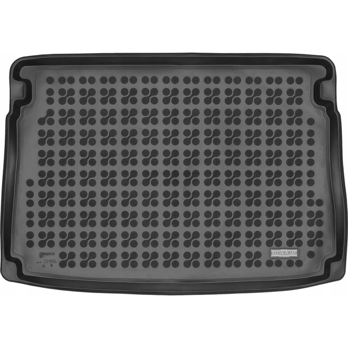 Rubber trunk mat Volkswagen Golf VIII Hatchback from 2019 (upper part) Rubber trunk mat Volkswagen Golf VIII Hatchback from 2019 (upper part)