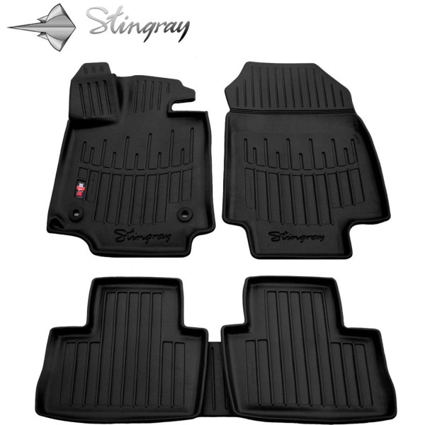 Rubber 3D mats TOYOTA RAV 4 XA50 AT from 2018 5 pcs / black / 5022025 / higher edges