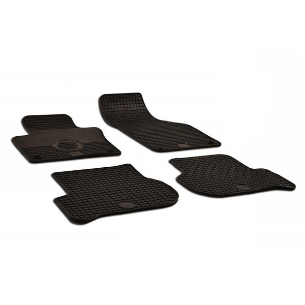 Rubber mats VOLKSWAGEN Golf V 2003-2009 (, oval clips) / P223308 / black