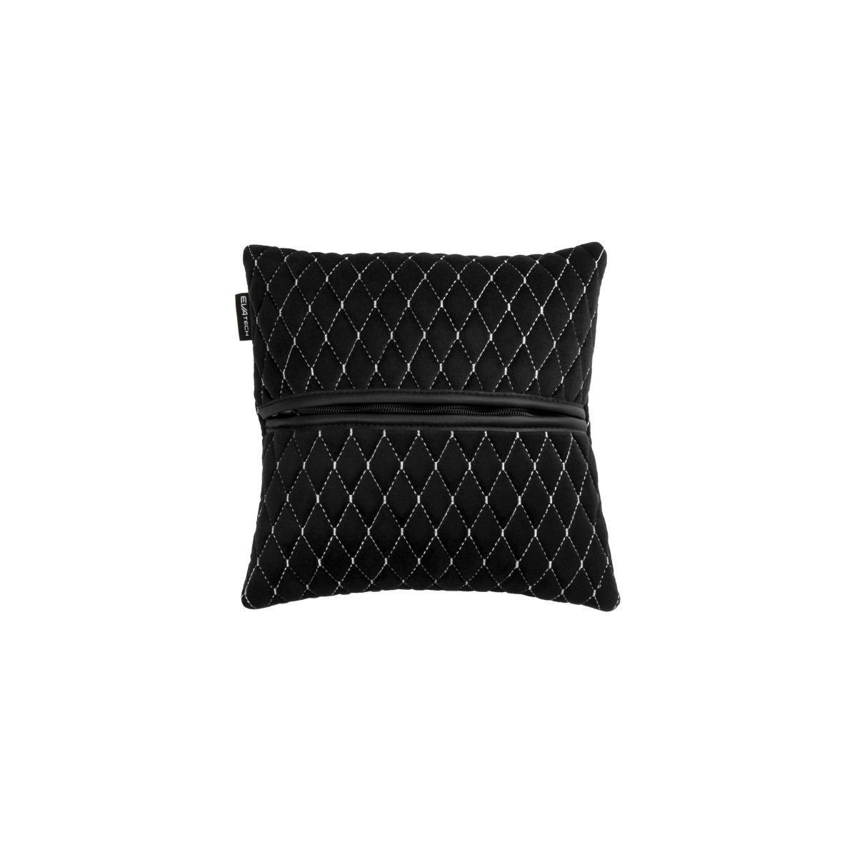 EVAtech Car Pillow 30x30 cm - black / white stitches EVAtech Car Pillow 30x30 cm - black / white stitches