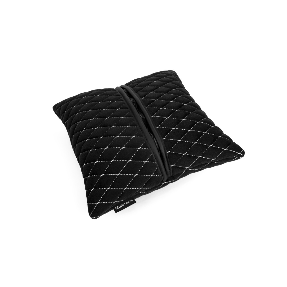 EVAtech Car Pillow 30x30 cm - black / white stitches EVAtech Car Pillow 30x30 cm - black / white stitches