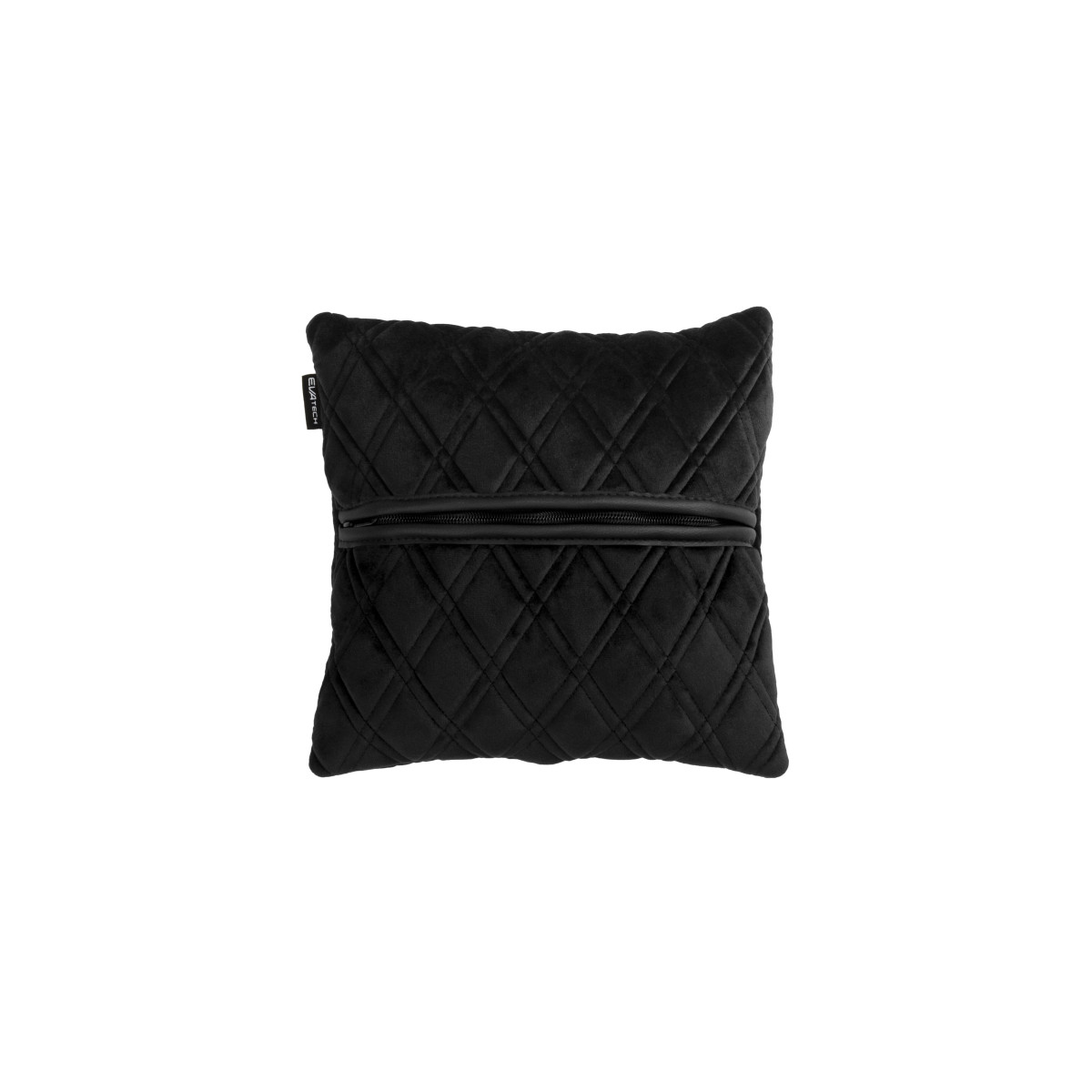 EVAtech Car Pillow 30x30 cm - black / black stitches EVAtech Car Pillow 30x30 cm - black / black stitches